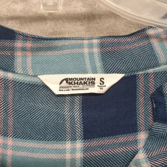 Mountain Khakis Shirt Womens Small Tunic Smock Oversized Button Down Stretch - Picture 2 of 7